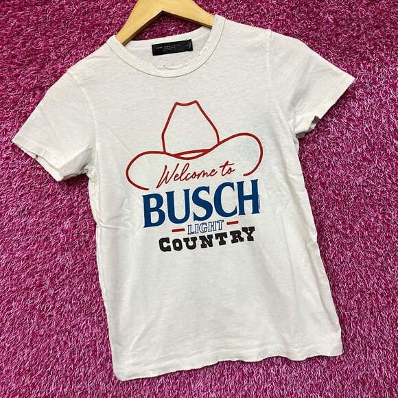 Welcome To Busch Light Country Vintage Style T-Shirt Extra Small - Picture 3 of 4